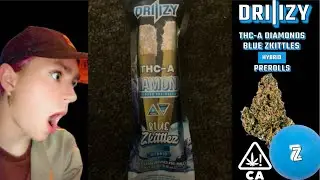 DRIIIZY THC-A Diamond Dipped Blue Zkittlez prerolls! (Is it worth it)