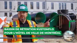 Bassin de r&eacute;tention de grand diam&egrave;tre KUSTOMFLO pour l'H&ocirc;tel de Ville de Montr&eacute;al