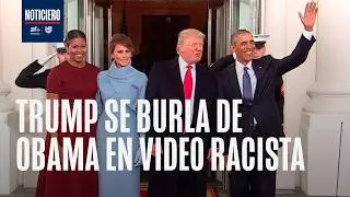 Trump publica video racista que representa a los Obama como simios; Casa Blanca lo borra