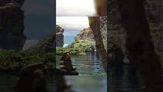 Stunning Unreal Engine 5 Landscape: Ocean, Plants, Rocks & Mountains !🌊🌿⛰️#unrealengine5 #epicgames