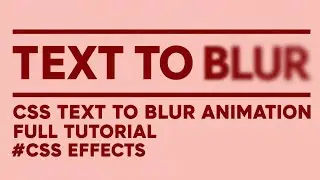 CSS Text Blur Animation ✨Made with HTML & CSS in VS Code 💻#css #html #animation #website  #frontend 