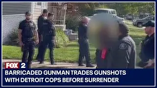 Barricaded gunman trades gunshots with Detroit cops before surrender