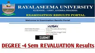 RAYALASEEMA UNIVERSITY DEGREE 4th SEM REVALUATION RESULTS-2021