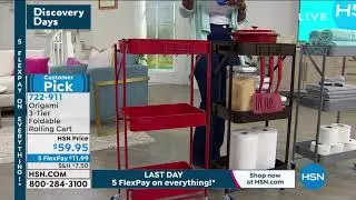 Origami 3Tier Foldable Rolling Cart