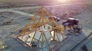 RAXTENT glass pyramid tent for meditation room