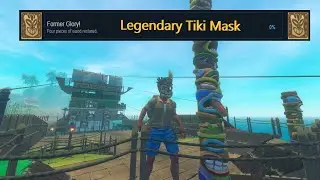 RAFT Chapter 2. How to get The Legendary Tiki Mask from the 4 Statue (Former Glory 0% Achievement)