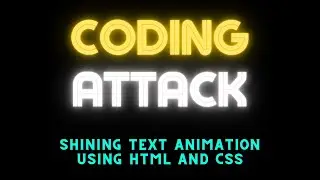Shining Text animation using HTML and CSS