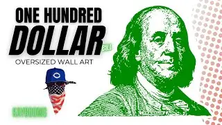 Hundred Dollar Bill Epoxy Resin Wall Art / Etsy Commission Oversized Acrylic Painting on Wood