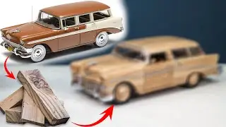 Model Car - Chevrolet Bel Air Nomad (1956) Out of Wood