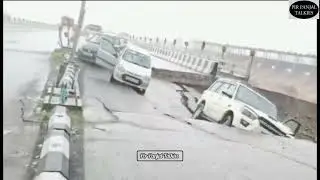 Horrific visuals when portion of 4th Tawi bridge in Jammu collapsed on Tuesday afternoon.