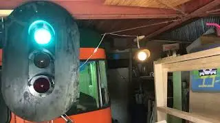 鉄道信号機と出発反応灯連動点灯