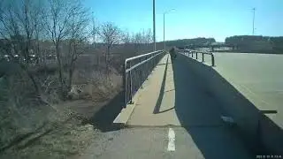 Riding through town 