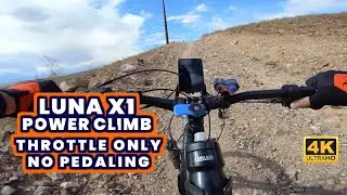 Luna Cycle X1 Power Climb Throttle Only No Pedaling | 770 ft Distance | 39&deg; Slope