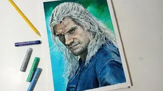 The Witcher - Henry Cavill / Oil Pastel / Beautiful Art