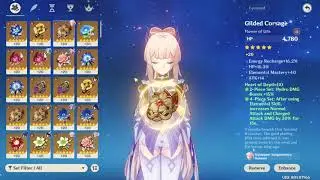 Kokomi C0 lv.90 Everlasting moonglow R1 test with buffs.