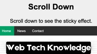 How to Create a Sticky Navigation Bar using HTML CSS