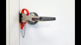 Portable Door Lock, Air Horn and a Universal Socket