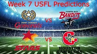 My USFL Week 7 Predictions