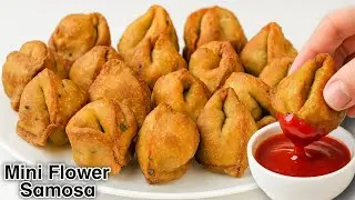 Mini Flower Samosa Recipe | Morning Recipe | Easy Breakfast Ideas | Easy Veg Snacks Recipes at Home