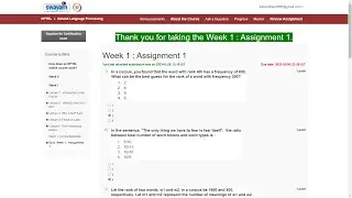 Assignment 1 | Natural Language Processing (NLP) - IIT KGP | NPTEL -2K23 | Artificial Intelligence |