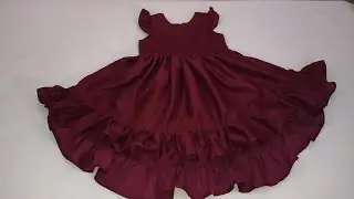 DIY HIGH-LOW BABY DRESS CUTTING AND STITCHING TUTORIAL