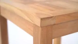 Teakhouten Tuintafel (50x50) m&eacute;t vaste poten | TEAKEA Home & Living