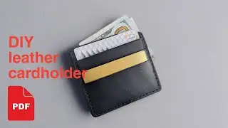 A leather craft anyone can make. Making a cardholder #leathercardholder #pdfpattern