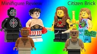 Custom Lego Minifigure Review: Citizen Brick Target Man, Heavy Metal, Botany, and Boxing Enthusiast