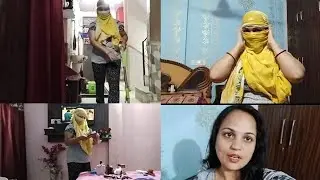 full face tight cover House cleaning vlog @Divya vlog