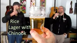 Brewing a Rice Lager with Chinook Hops.