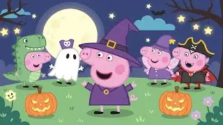 Peppa pig Halloween dress up family cartoon