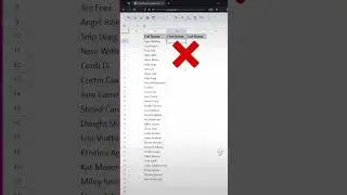 Split names in cells tutorial