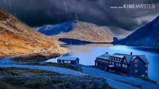 Lluv&iacute;a torrencial en Noruega - torrential rain in Norway-relajante.
