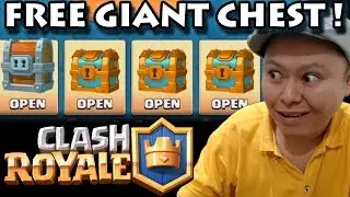 Clash Royale Free Giant Chest Opening !!