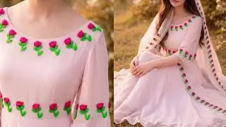 New beautiful ❤️ hand embroidery 🪡 flowers 🌹💐 degine 