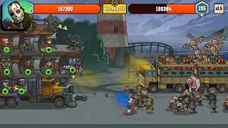 Camp Defense Part 9 Level 191 - 217 New Update Gameplay with Max Level Zombies Truck (android, iOS)