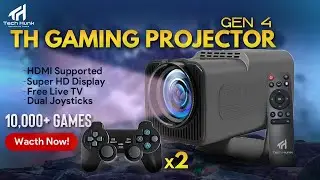 TH Smart Gaming Projector | 10,000+ Games | Dual Controllers | Super HD Display | Live TV | Unboxing