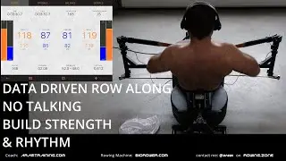 BIOROWER L/R Watt & Stroke Length Balance Workout | 20 Min Follow Along | low stroke rate | Rhythm