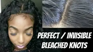 How to Bleach Perfect Knots on Your Frontal| Most Natural Frontal|  KennySweets