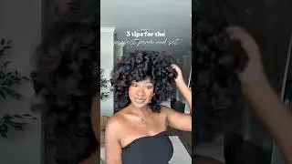 Perm rod set on natural hair #naturalhair #permrodset #hairtutorial
