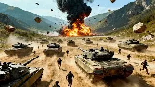 Destroyed in Minutes! Russian heavy tanks block a NATO convoy heading to Ukraine.