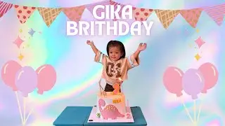 Ultah dede gigi yang ke 2 tahun #ultahsederhana #ultah #tema #dinosaur #vlog 