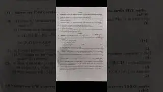 2nd PUC Chemistry question paper     # First quarterly test , Subscribe for more🔥