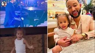 John Legend&rsquo;s Daughter Esti Is His Biggest Fan Watching Him on TV || Daily Newsline Express