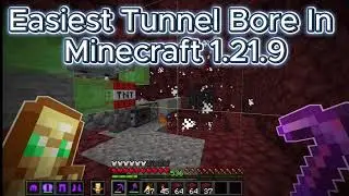 Easiest Netherite Mining Machine In Minecraft 1.21.9 java! (Tunnel bore)