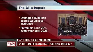 Senate on Capitol Hill voting on skinny repeal bill