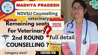 Remaining NDVSU Veterinary seats for 2nd round counselling?🤔-free & payment seats ?category wise? 🤔