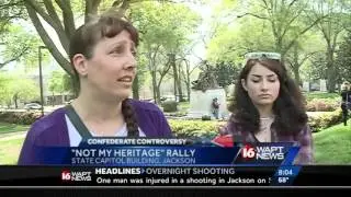 Anti confederate heritage rally in Jackson