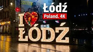 This Polish City Turns Into a Fairytale at Christmas | 4K walking tour | Poland city walk | Ł&Oacute;DŹ