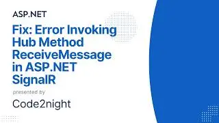 There was an error invoking Hub method 'message.ReceiveMessage'. in SignalR | Asp.Net SignalR